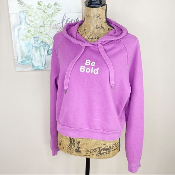 Aeropostale “Be Bold” Cropped Hoodie Purple Berry M - Picture 1 of 13